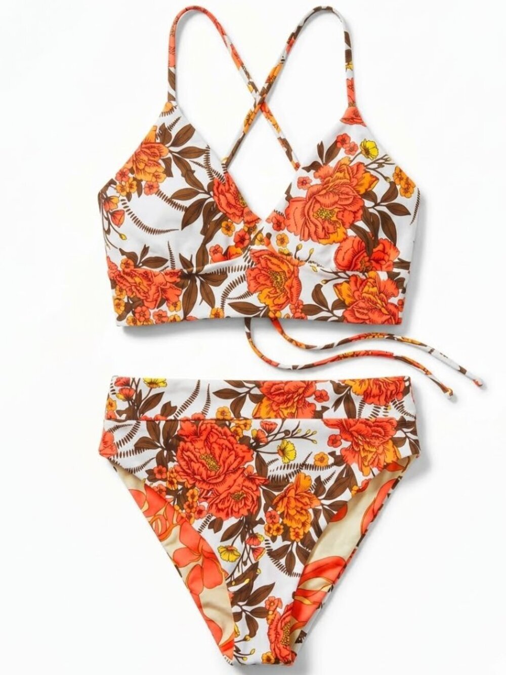 NWT Maaji Lattice Back Bikini Top & Bottom Reversible 2 Piece Set